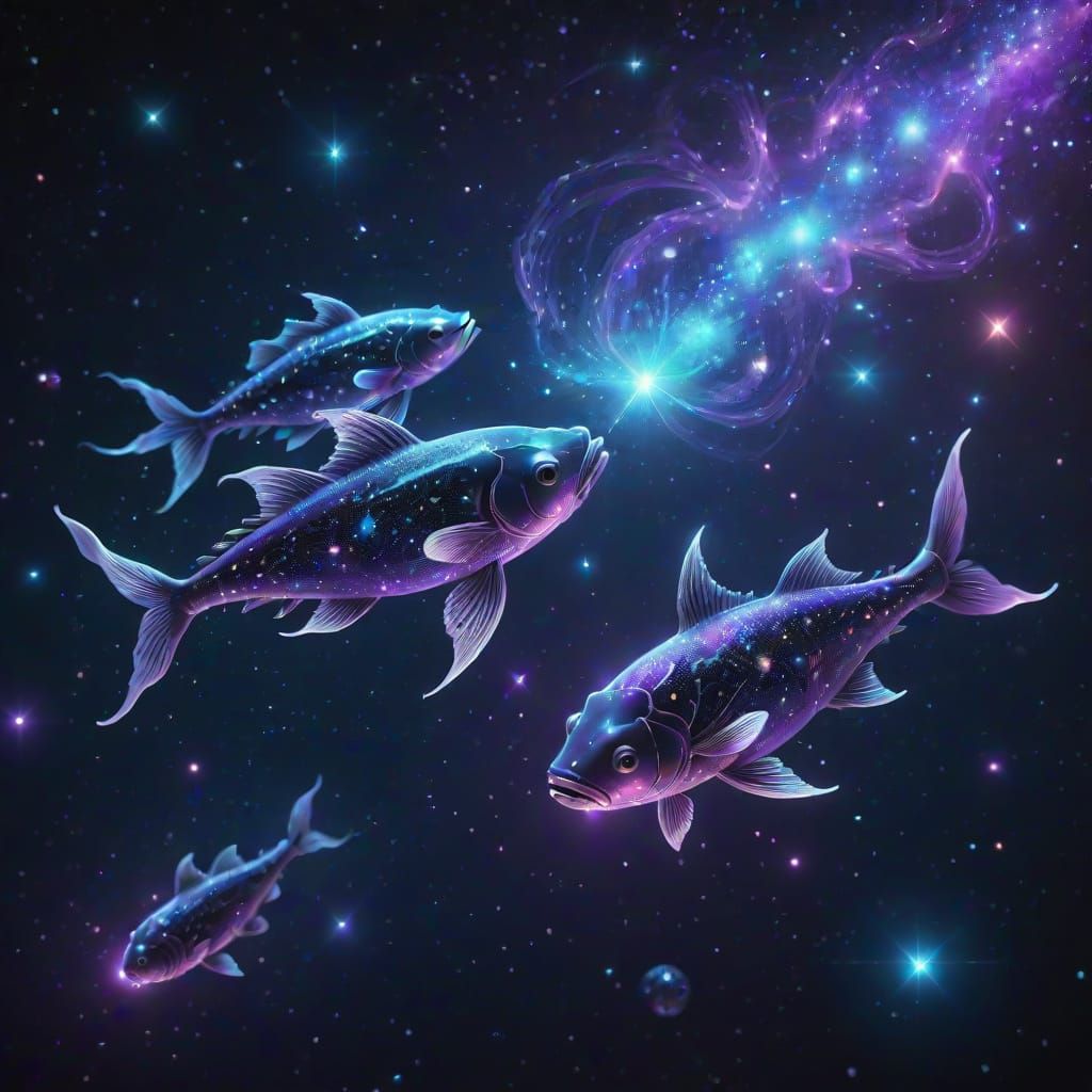 Cosmic Pisces Constellation in Holographic Space