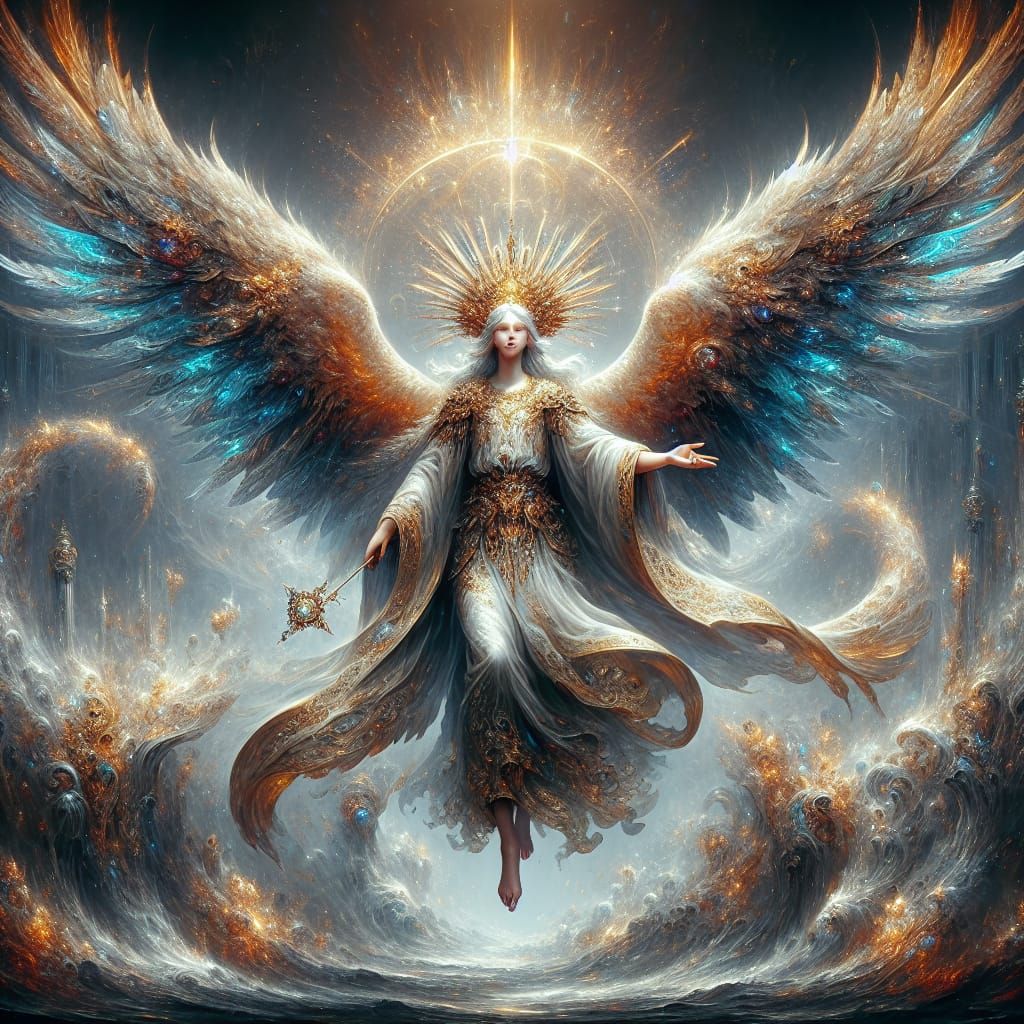 Archangel Phanuel: Ethereal Figure in Fantasy Concept Art