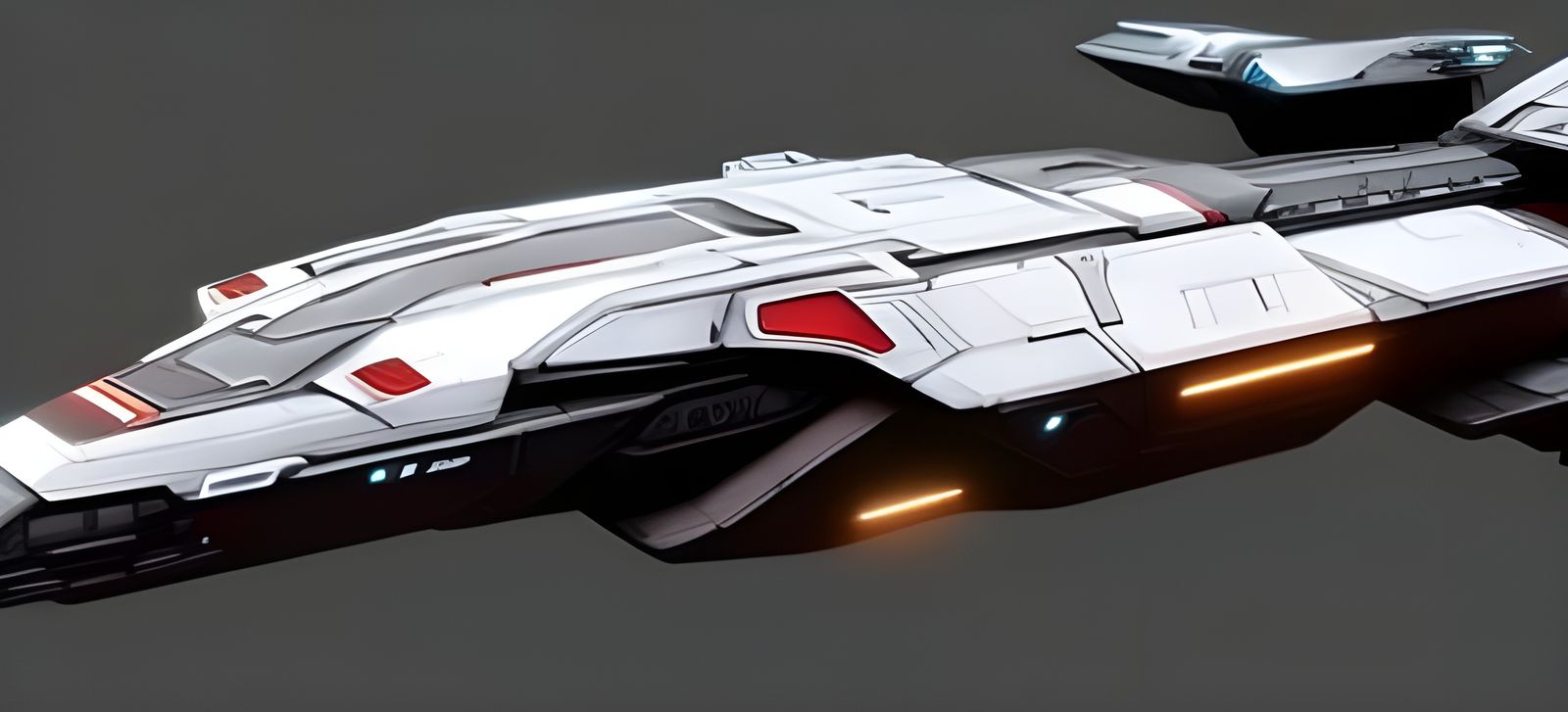 Halo Inspired UNSC Warship in Deep Space