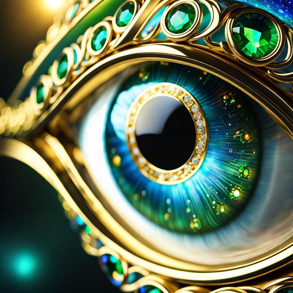 Infinite Universe Reflected in a Bright Eye