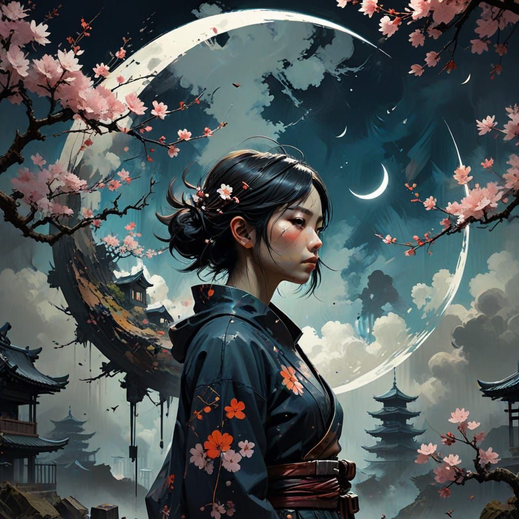 Surreal Sakura Garden Whispers Dark Secrets