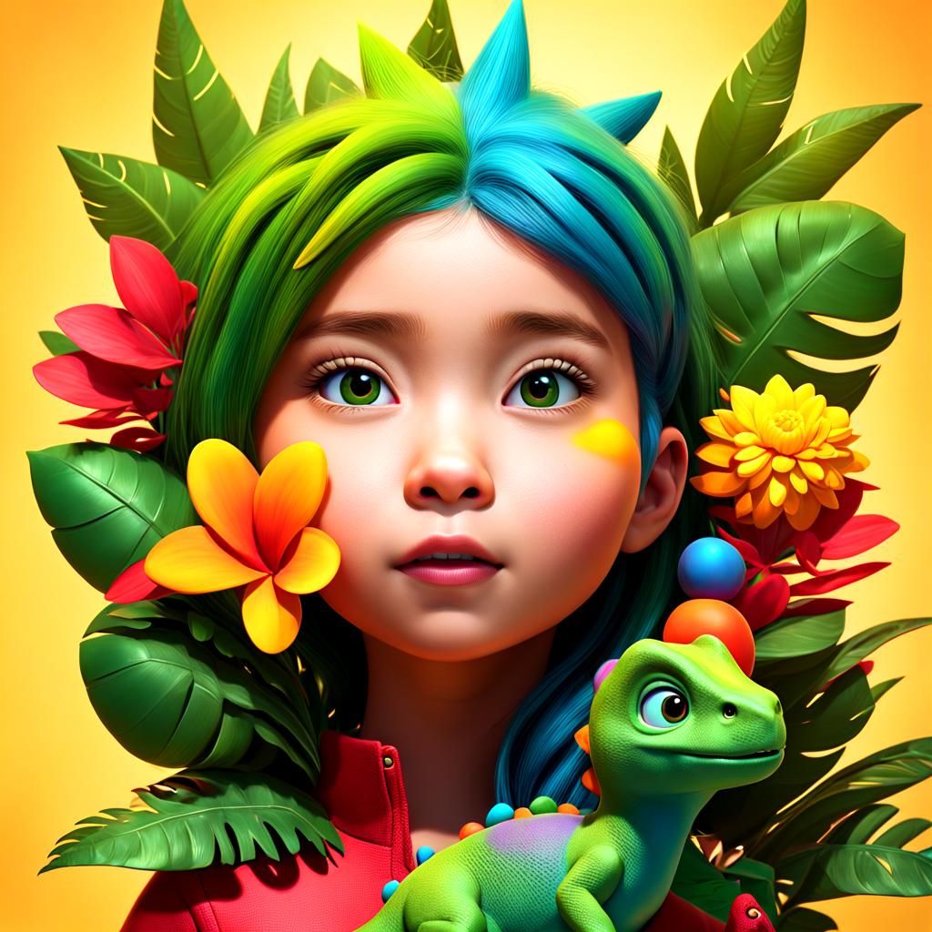 Faces series, dino 🦖