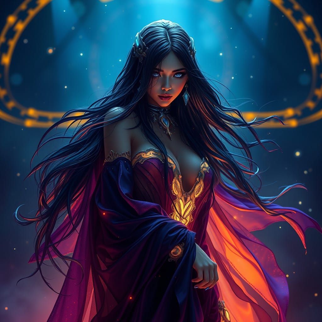 Ethereal Songstress in Dark Fantasy Art