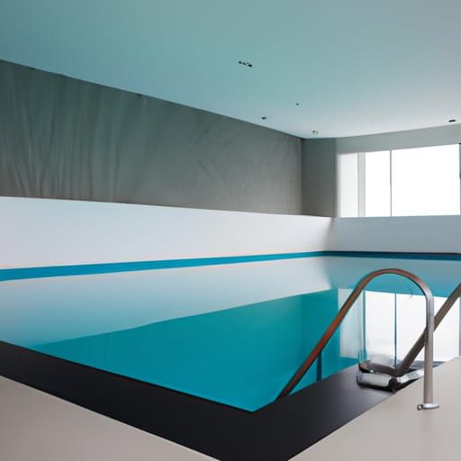 Liminal Space Swimming Pool with Stairs