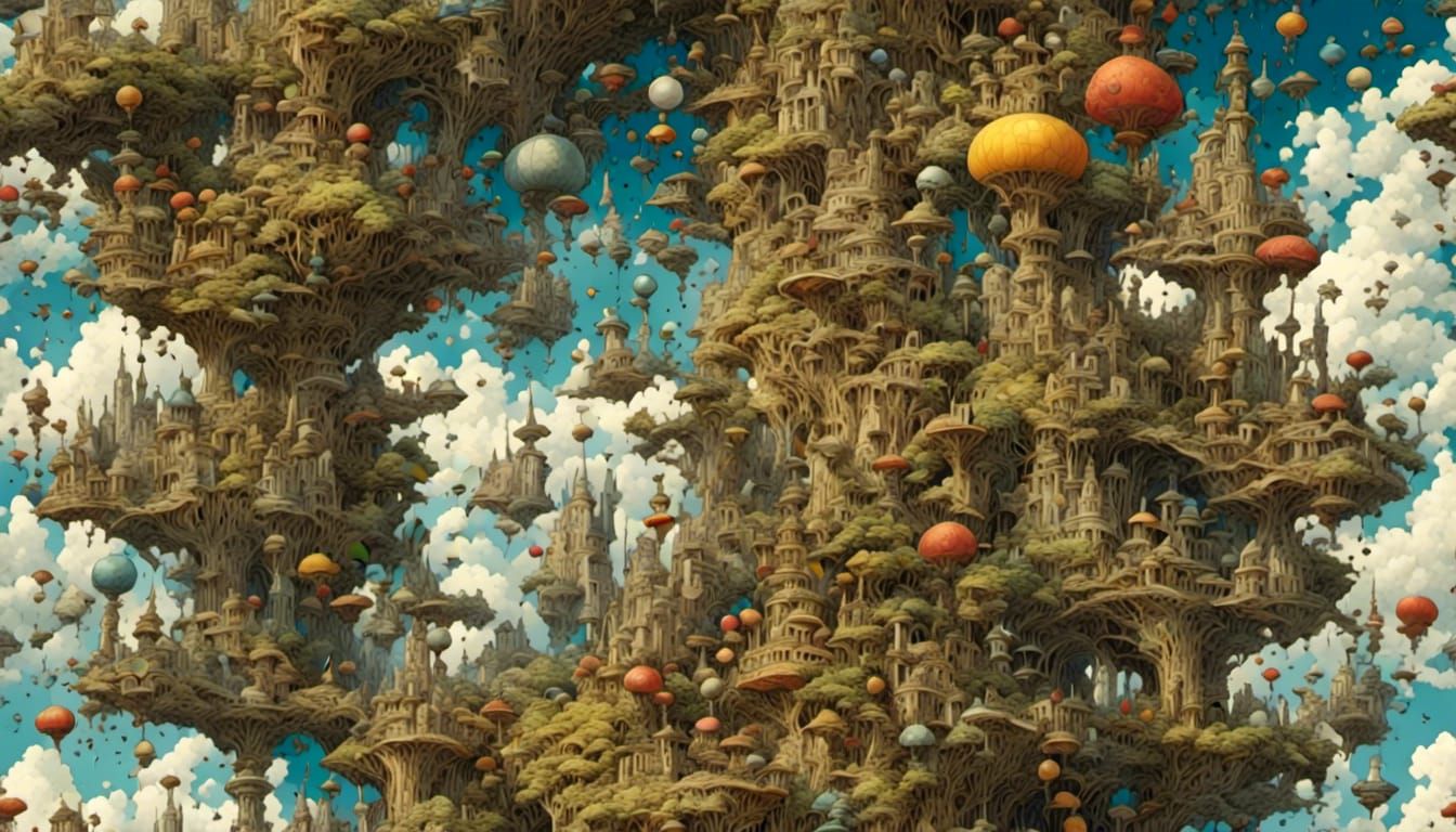 Epic Sci-Fi Landscape in Pop Surrealism Style