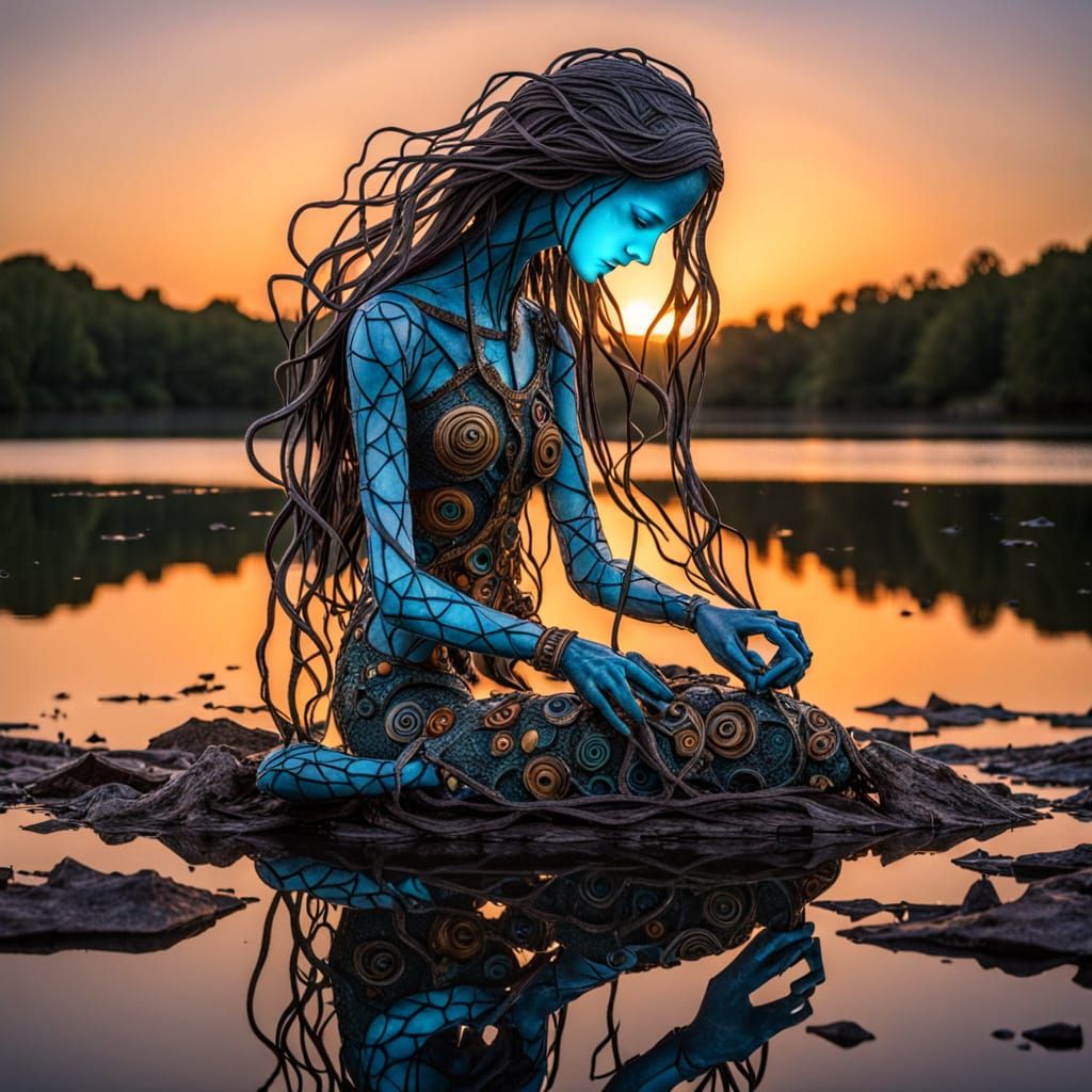 Surreal Fragmented Sculpture in Bio Art Style