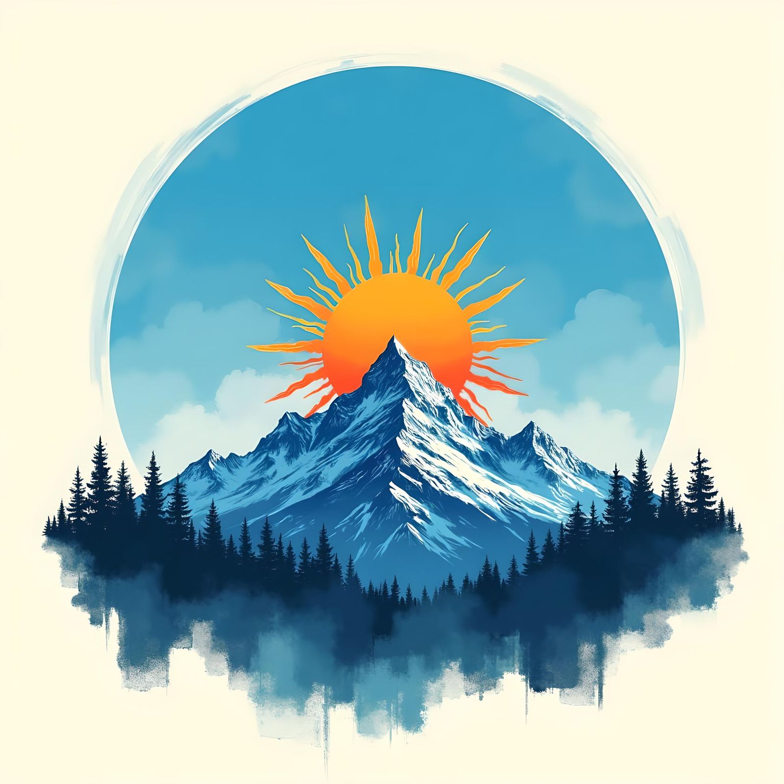 Sky Blue Fitness Motivation Logo with Heart Rate Monitor