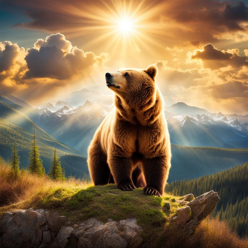 Bear Conquers World in Divine Sunshine