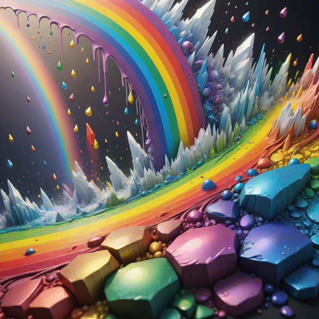 Vibrant Iridescent Spectacle: A Kaleidoscope of Rainbows