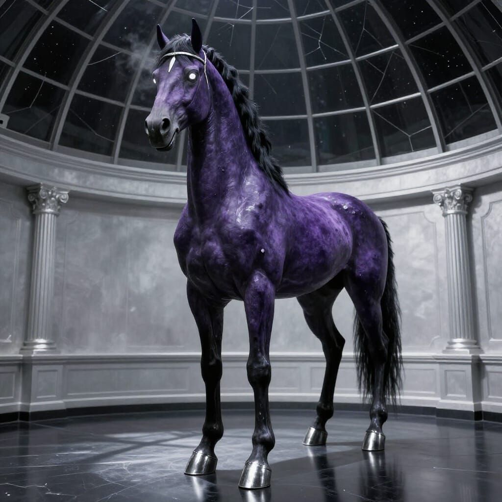 Indigo Hybrid Creature in Silver Observatory