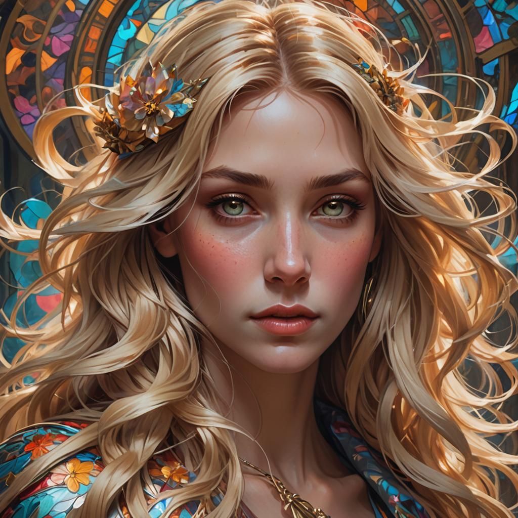 Detailed Portrait of a Blonde Woman in Unreal Engine 5