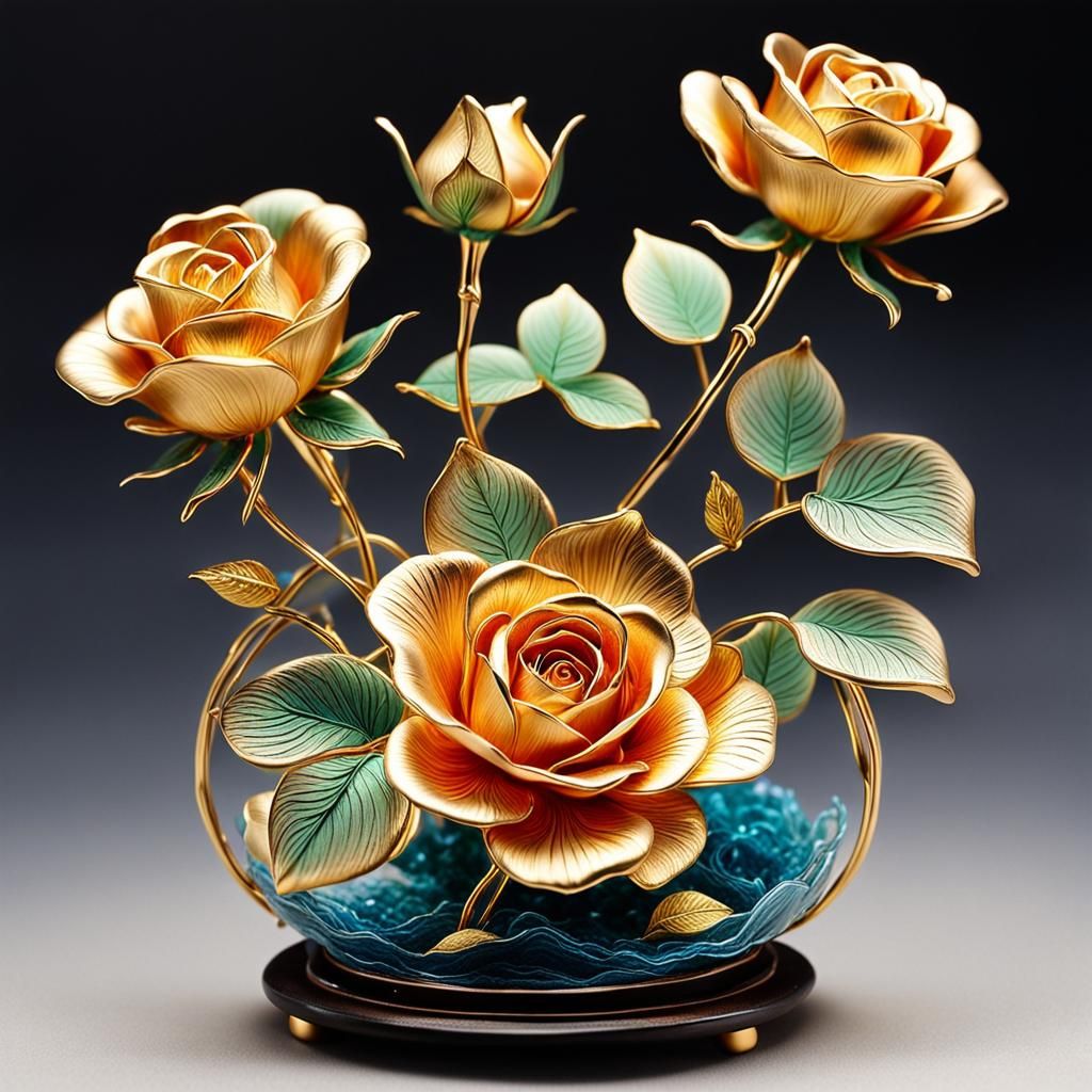 Golden Rose Flor D'Oeuvre Masterpiece