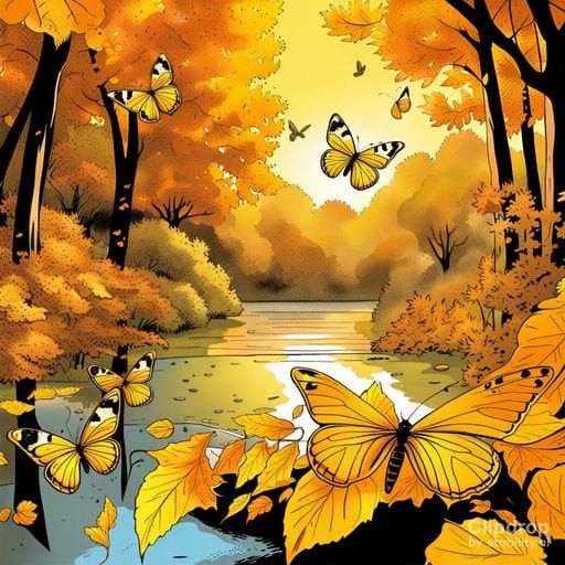 Vibrant Butterfly Dreamscape: Surreal AI Art