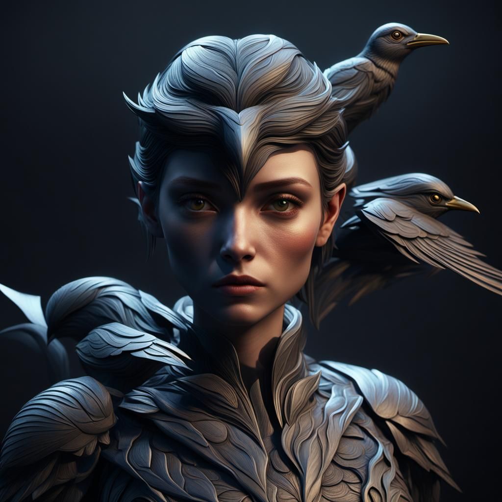 Woman Transforms into Bird: Unreal Engine 3D Art