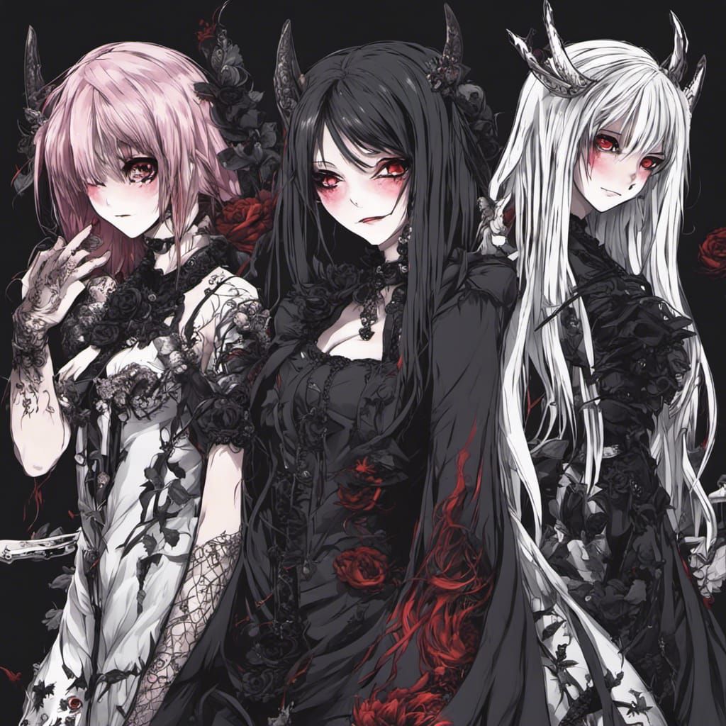 Gothic Death Metal Anime Art