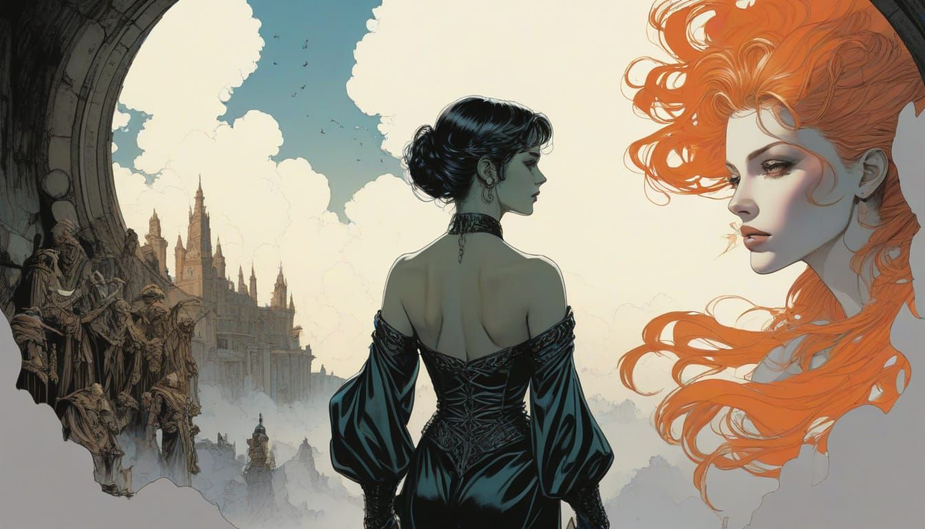 Vintage Comic Book Page Illustration