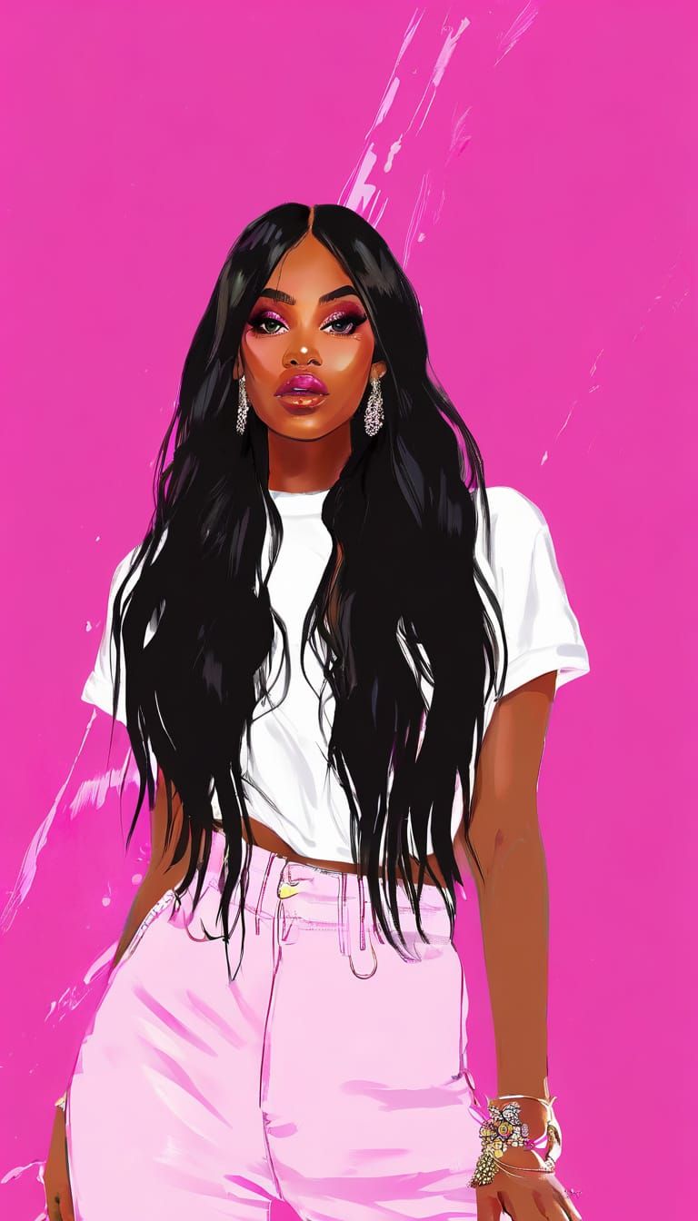 Anime Girl in Elegant Paris Opera Couture