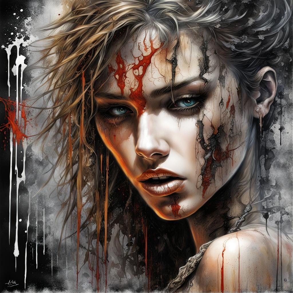 Hot and Cold Broken Heart in Graffiti Art