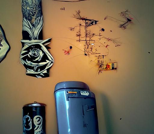 Hyperrealistic 3D Tattoo Collage on Floor