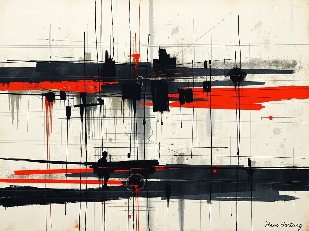 Surreal Cityscape in Expressive Informal Abstraction