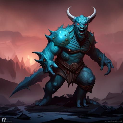 Detailed Dark Fantasy Monster Concept Art