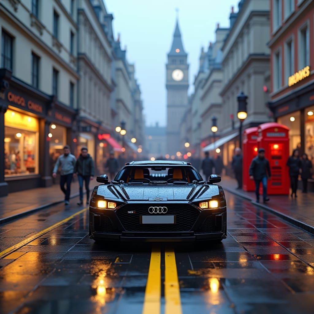 Lego Audi R8 Speeds Through London Street