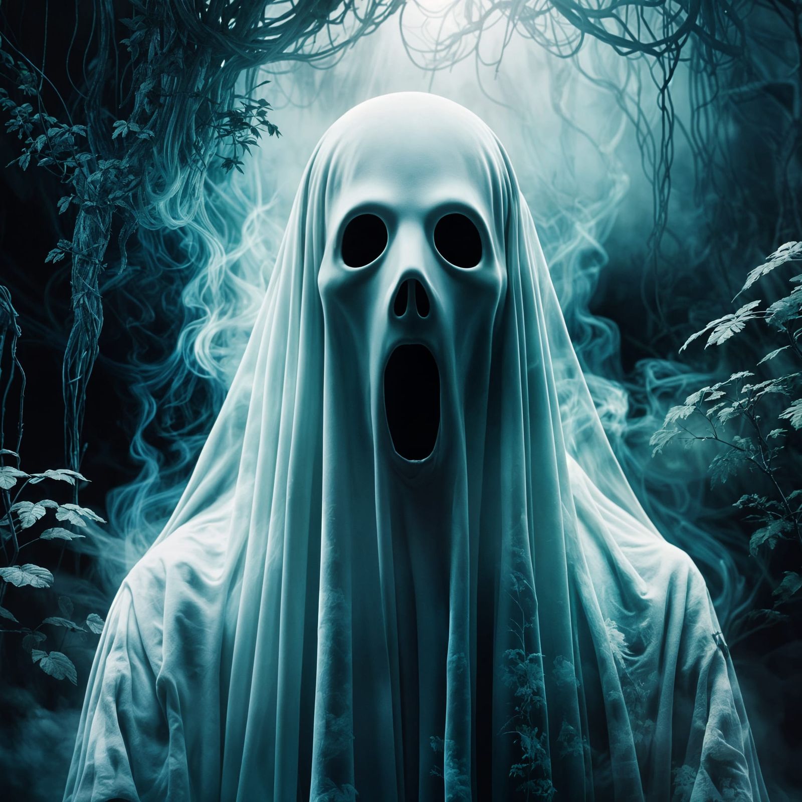 Glitch Ghost Appears from Digital Portal