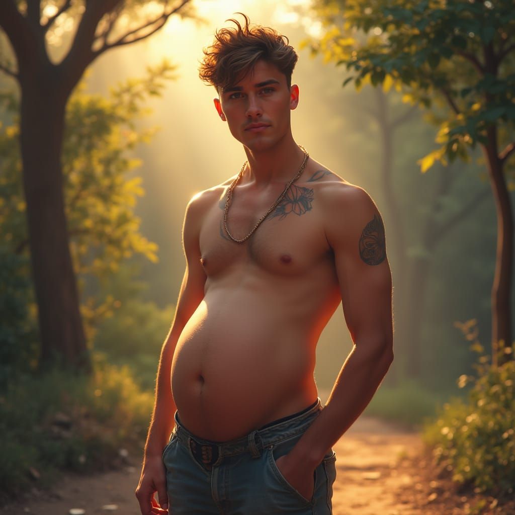 Vibrant German Gentleman with Unconventional Pregnancy