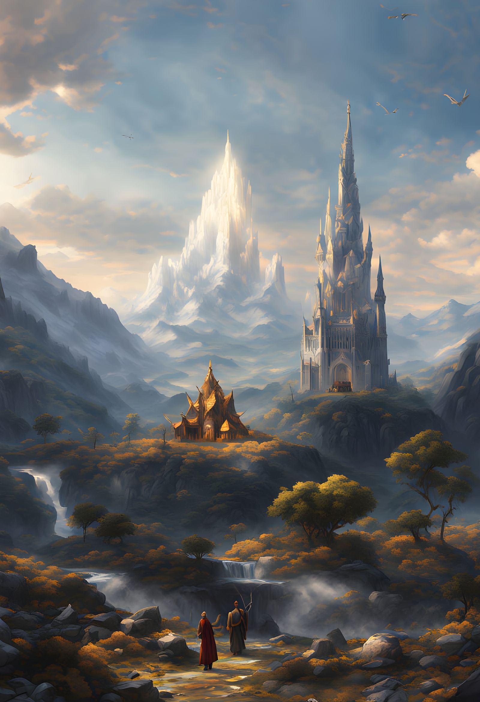 Norse Gods Feast Under the World Tree