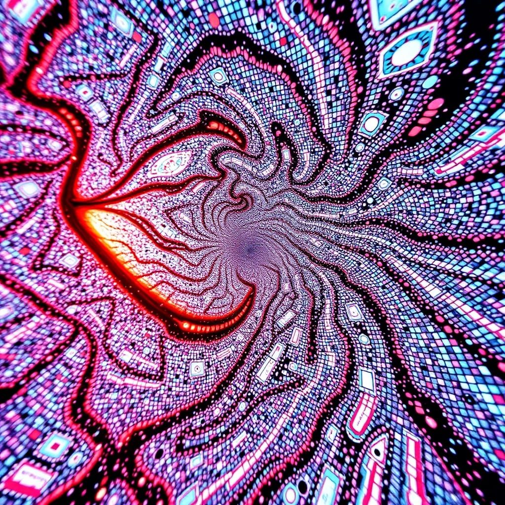 Op Art Inspired Retinal Afterimage