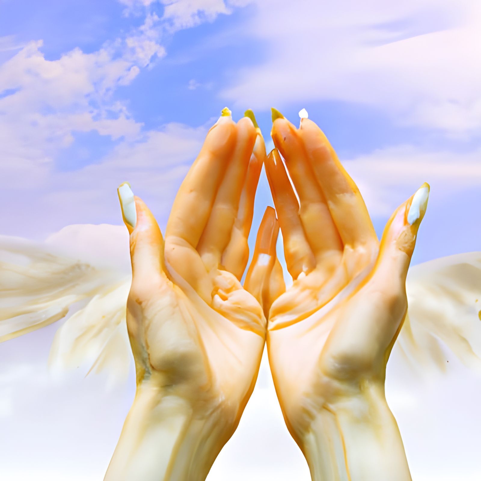 Angelic Hands Clasped in Prayer
