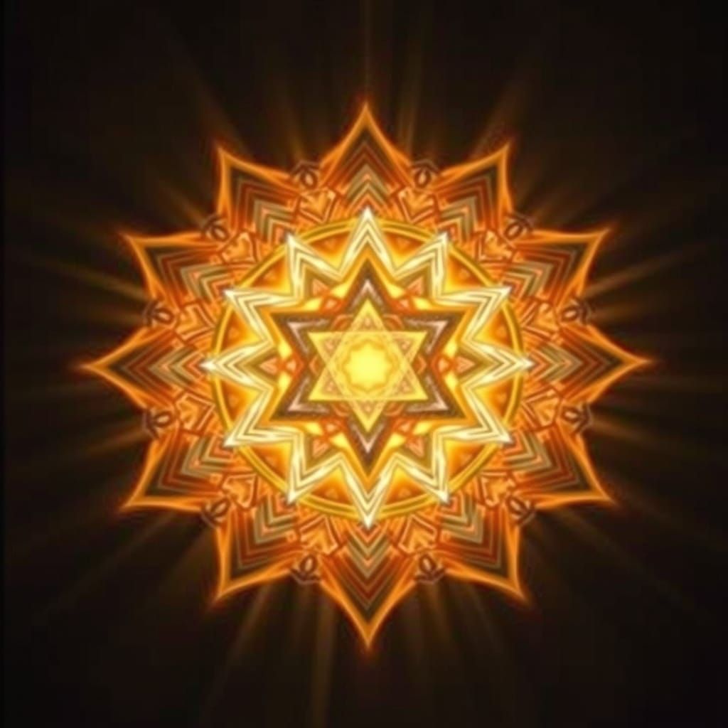 Radiant Sri Yantra Illuminated by Ethereal Light