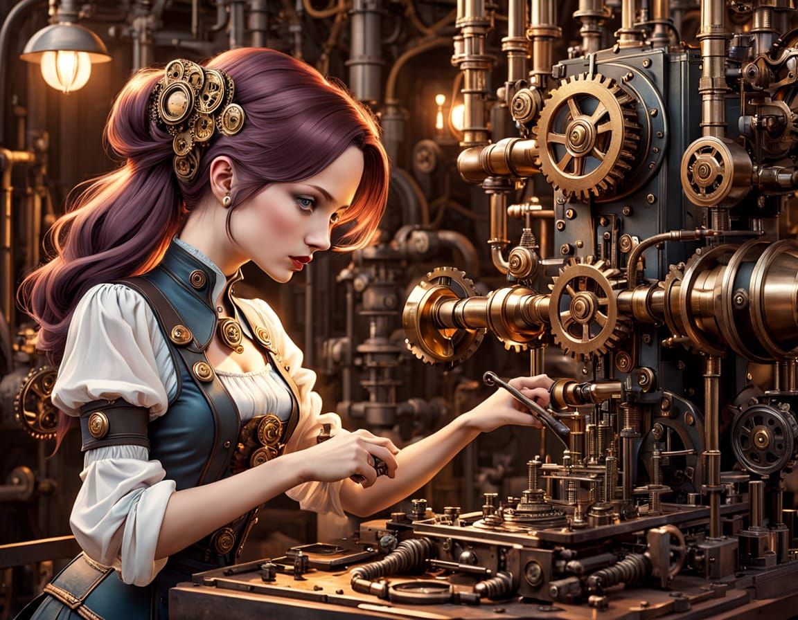 Steampunk Inventress Crafts Futuristic Marvels
