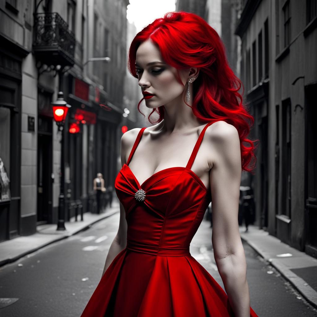 Abstract Red Color Study: Evoking Melancholy