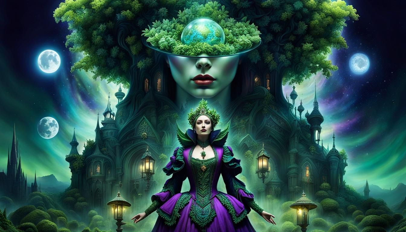 Surreal Herb Garden: Visionary Art Masterpiece