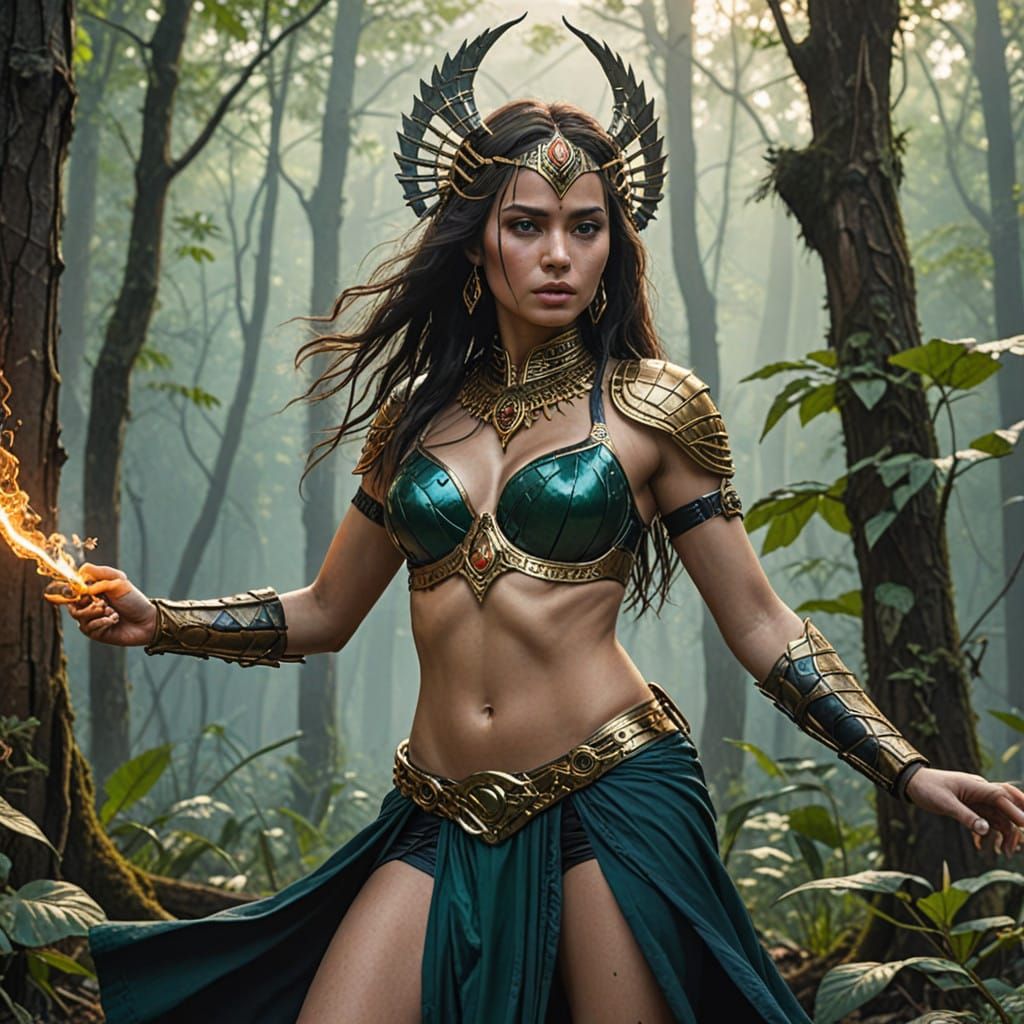 Gothic Warrior Emerges in Navy Jungle