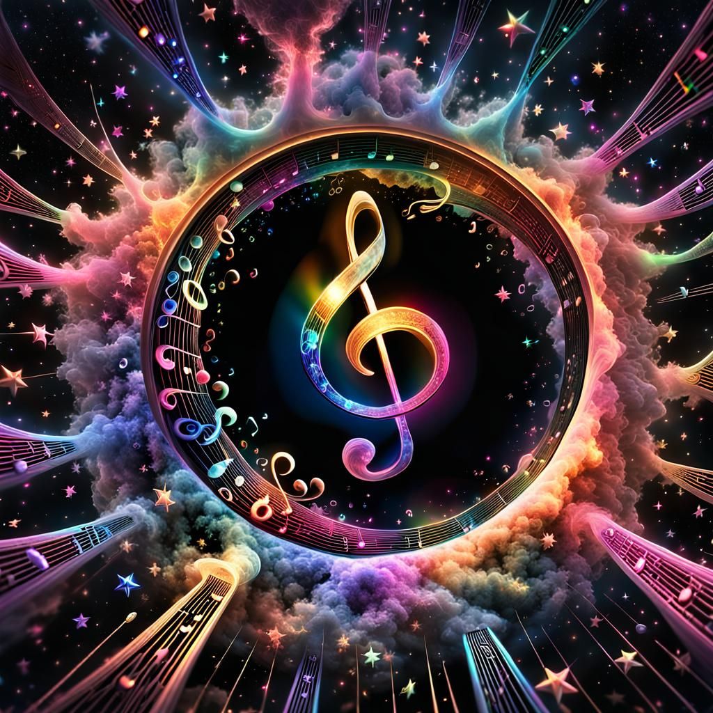 Musical Notes Swallowed by Black Hole