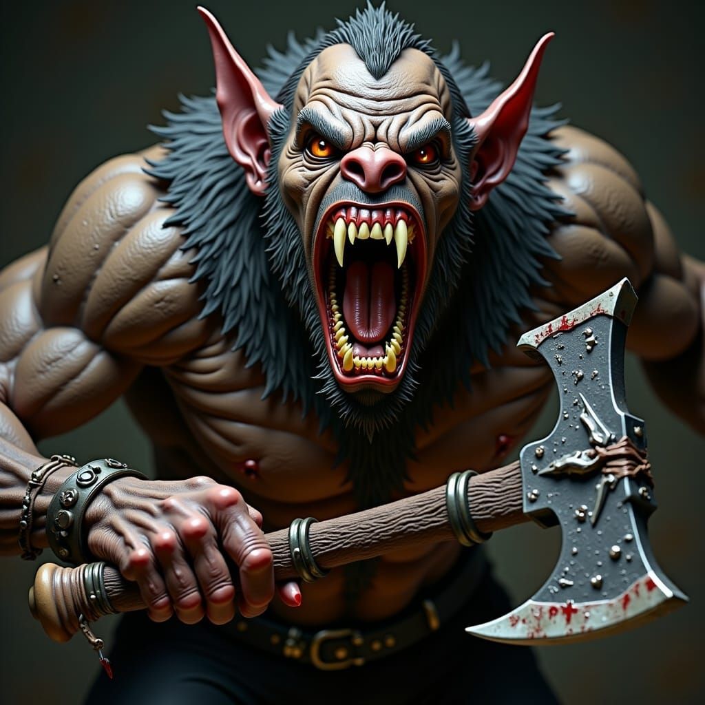 Epic Dark Fantasy Orc Warrior