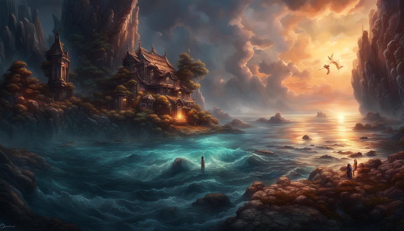 Peaceful Slumber in a Fantasy Matte Painting