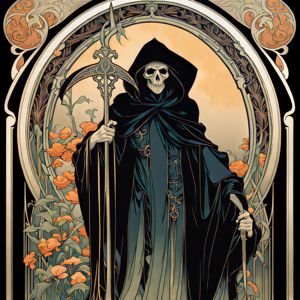 Grim Reaper in Art Nouveau Style