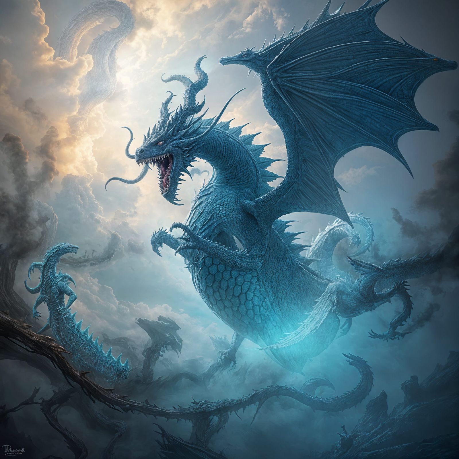 Hyper Realistic Primordial Dragon Goddess of Chaos and Creat...