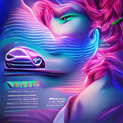 Neon Viper in Vaporwave Style