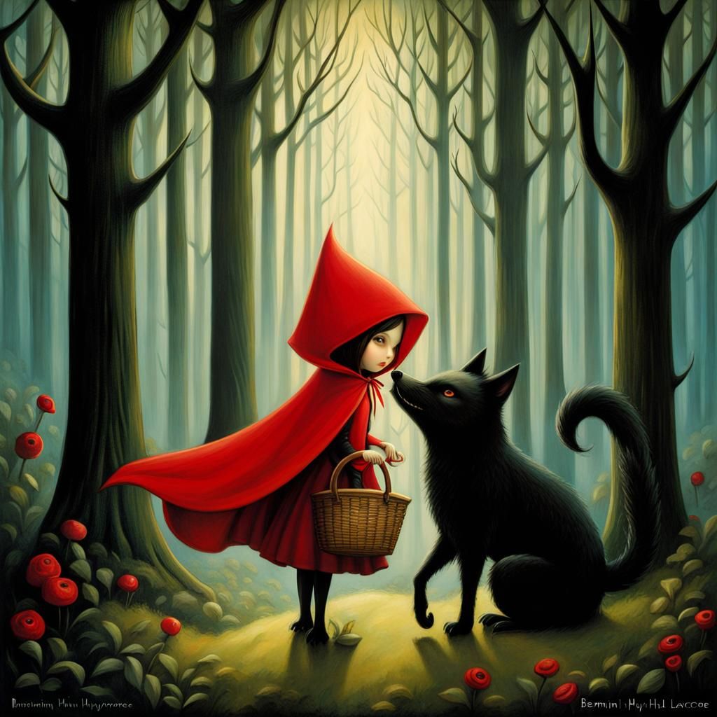 Little Red Riding Hood in Spooky Forest