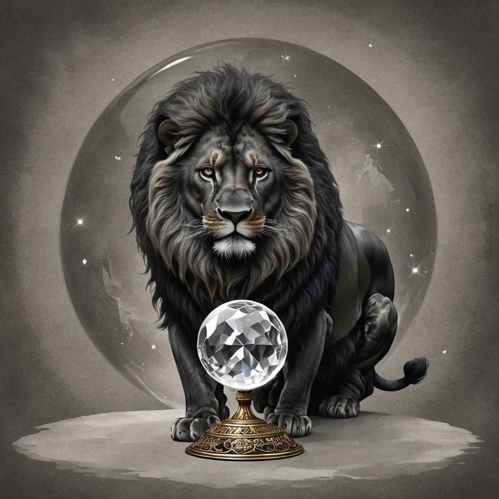 Black Lion and Crystal Ball