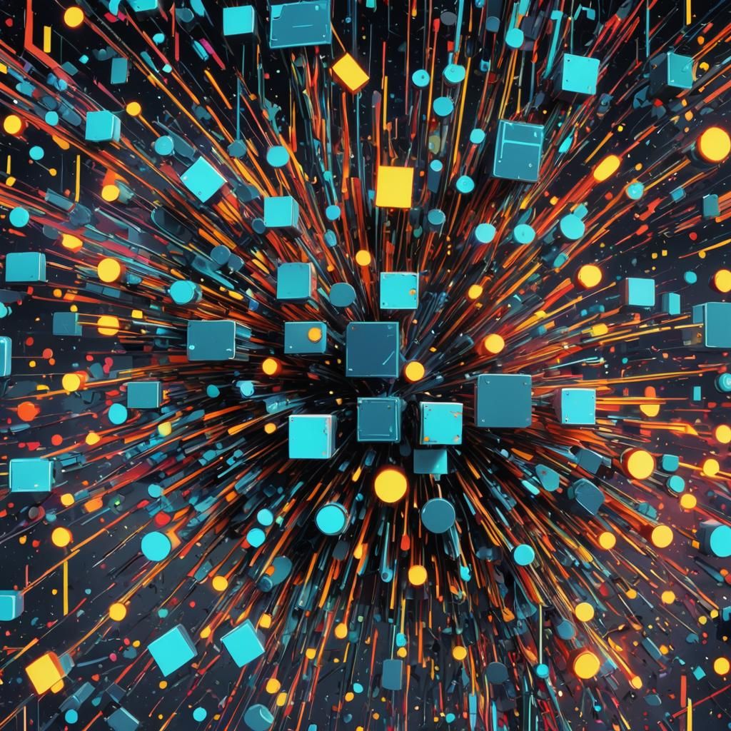 Glitch Art Transistor with Electric Bursts