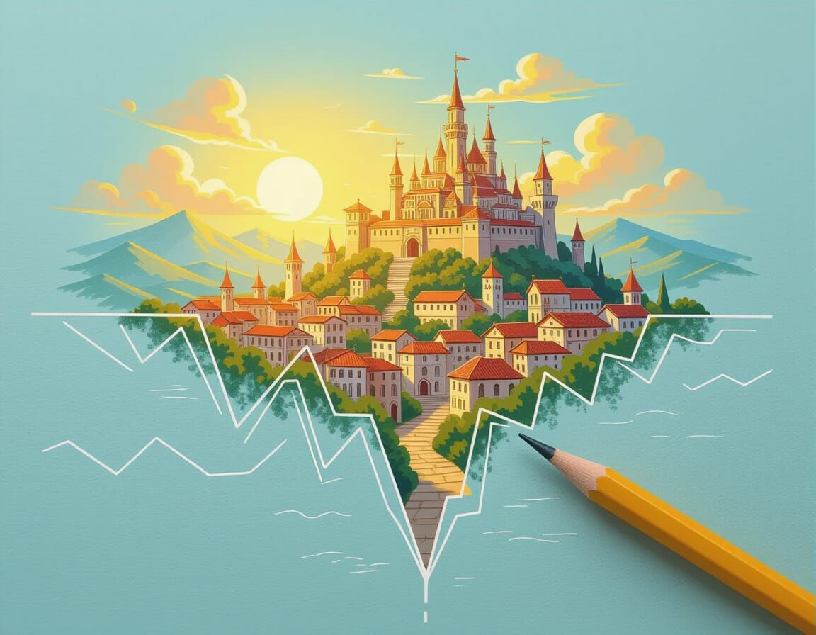 Pencil Draws Vibrant Kingdom on Paper