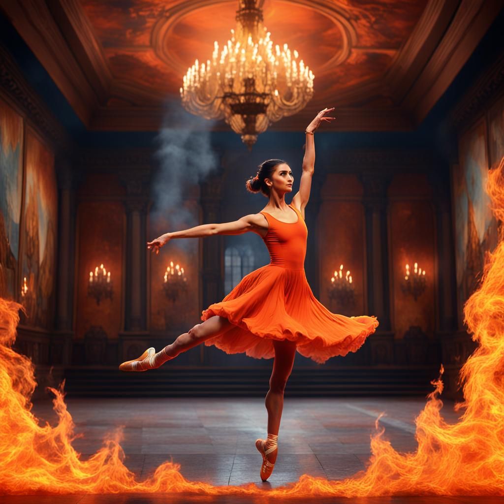 Fiery Ballet Performance in Unreal Engine 5