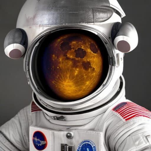 Realistic Astronaut Helmet: Future Tech