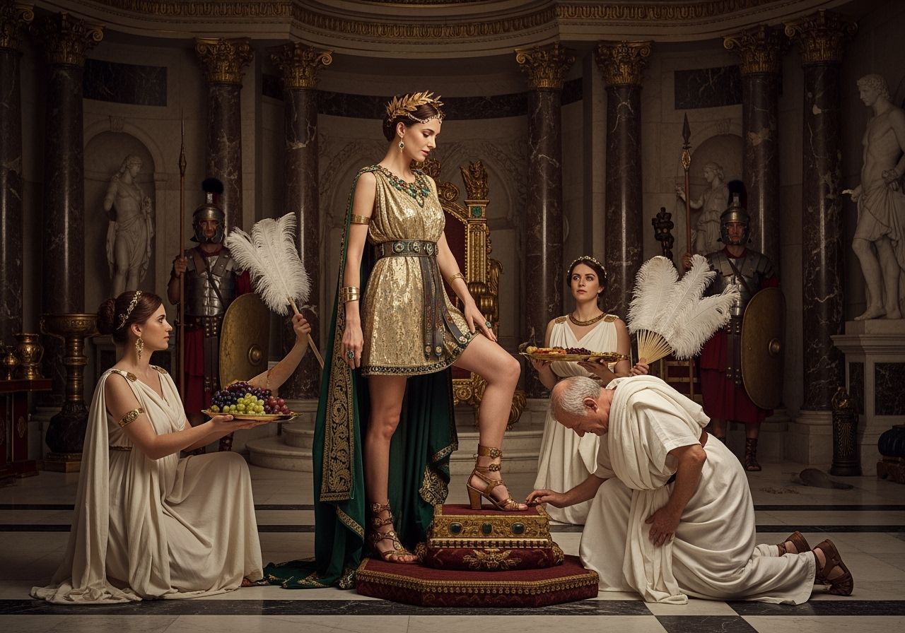 Empress Messalina in Opulent Roman Palace