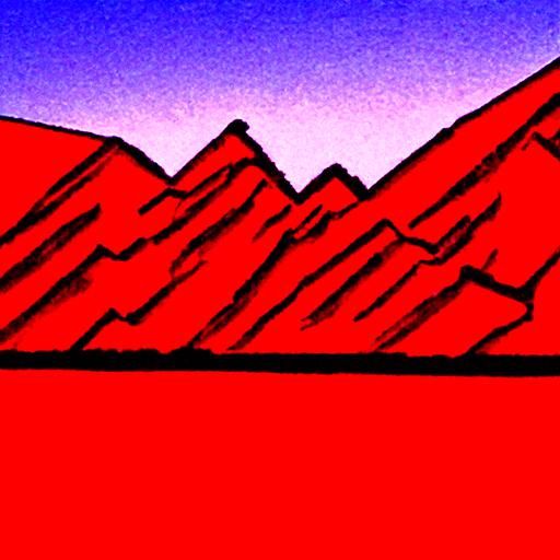 Dreamy City Mountain Landscape